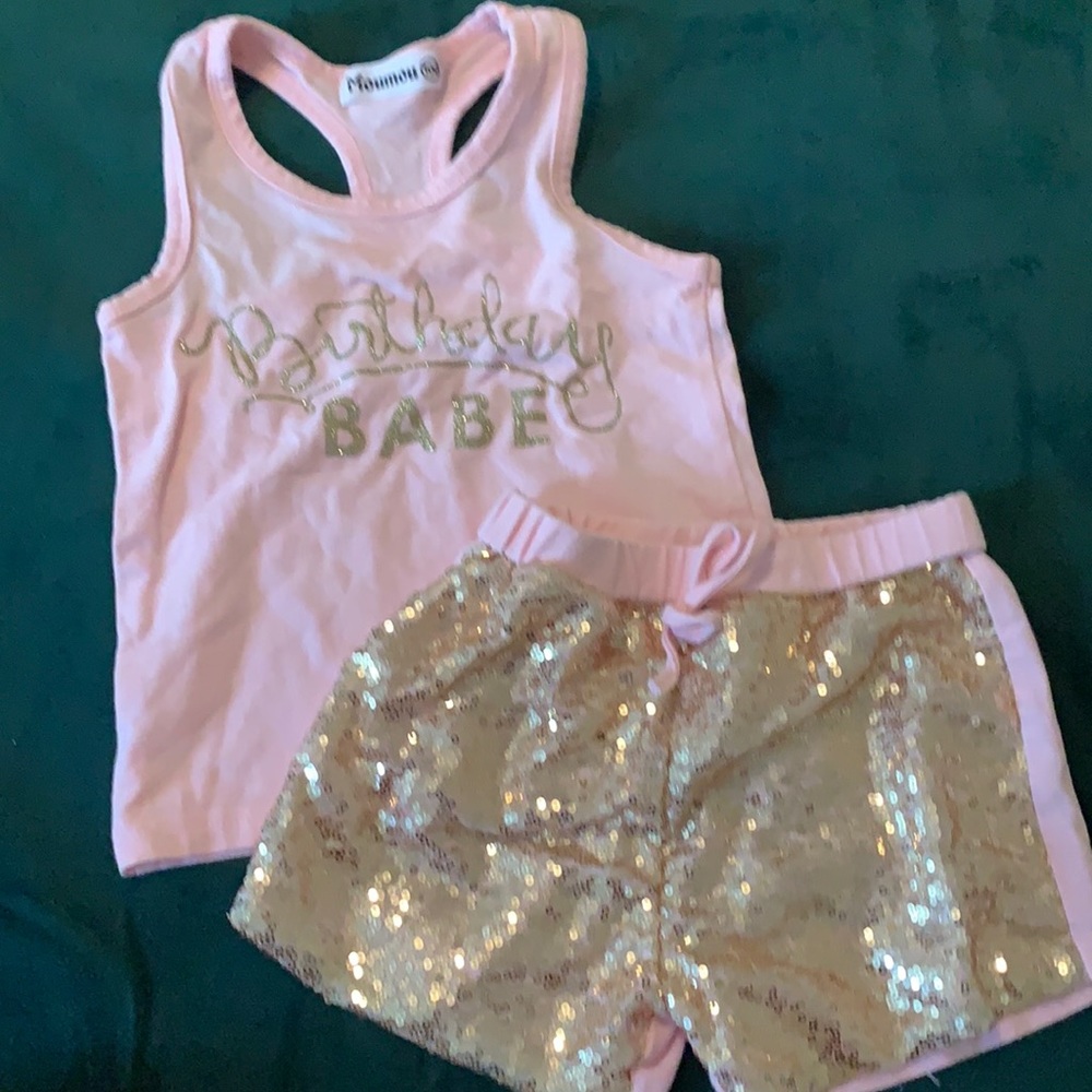 “Birthday Babe” tank and shorts set